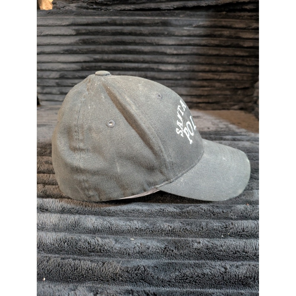 Flexfit Santa Monica Police Hat Black Embroidered Baseball Cap S-M - Picture 5 of 7